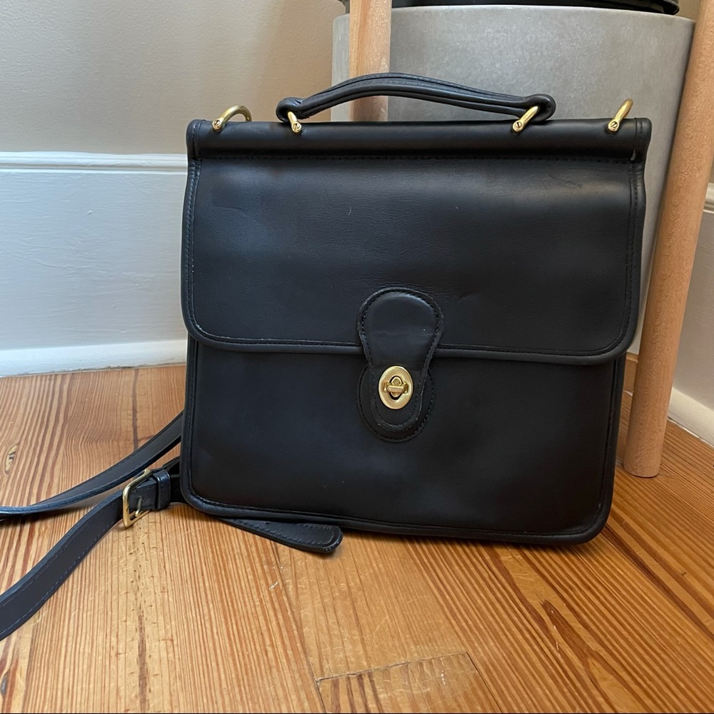 Coach vintage Willis black leather handbag